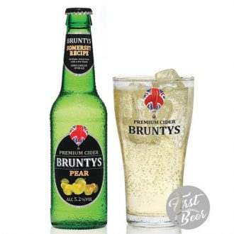 Bia Trái Cây Bruntys Cider Hương Lê - 5.2% - Chai 330ml -Thùng 24 Chai
