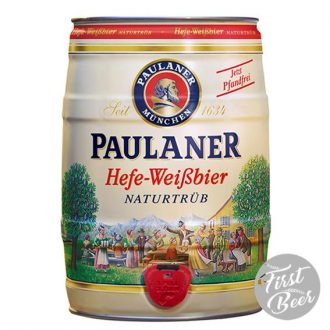 Bia Paulaner Hefe Weissbier 5,5% – Bom 5l – Thùng 2 Bom
